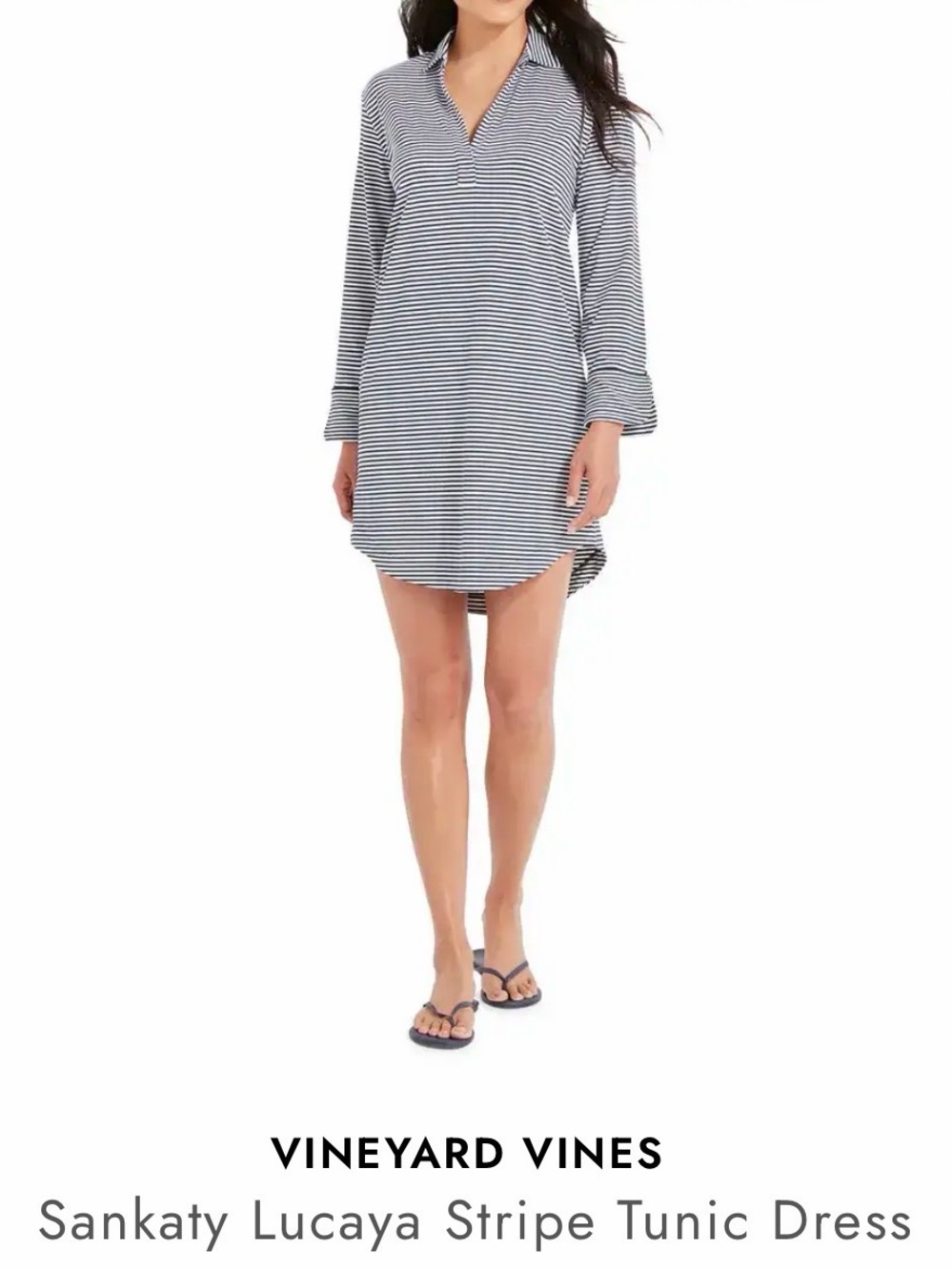 Vineyard Vines Navy & White Tunic Dress